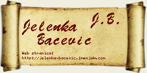 Jelenka Bačević vizit kartica